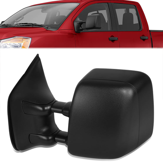 RETROVISOR MIRROR - OE STYLE - NISSAN TITAN 2008-2015 - WITH POWER WITH HEATED GLASS WITH MEMORY DUAL ARM - DRIVER LEFT SIDE - BLACK