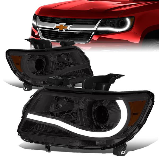 FAROS 15-20 CHEVY COLORADO - LED DRL - PROJECTOR - SMOKE HOUSING / AMBER CORNER