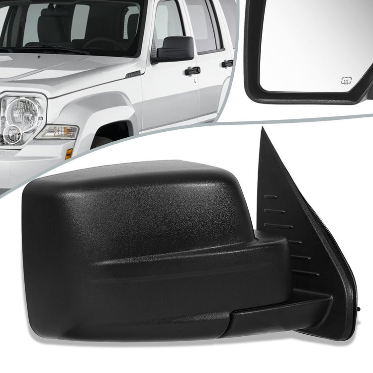 RETROVISOR MIRROR - OEM - 08-12 JEEP LIBERTY - POWERED - HEATED - TEXTURED - BLACK - RIGHT