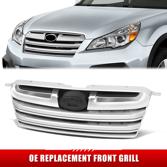 PARRILLA GRILLE - SB LGCY/OTBAK 10-14/ GRILLE ASS'Y 13-14/ MAT-BLACK W/CHROME/ PAINTED SILVER MOUDLING/ (OUTBACK)//PARTS.NO,SU1200152//OEM NO,91121AJ14A