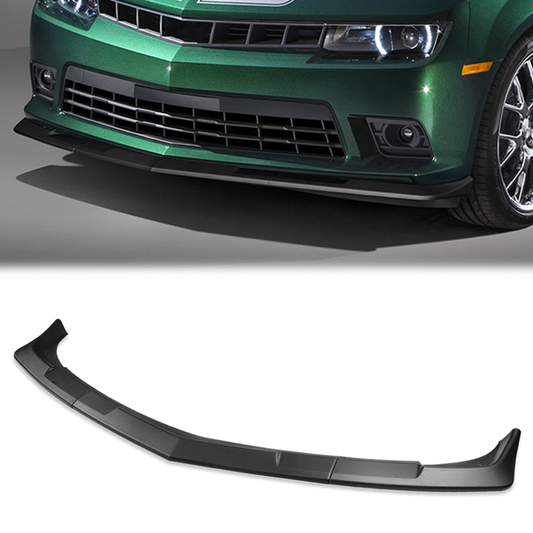 LIP FRONTAL 14-15 CHEVY CAMARO - ONLY FITS SS, Z28, V8, MODELS ONLY - REQUIRES DRILLING BUMPER FOR INSTALLATION - 3PC - MATTE BLACK
