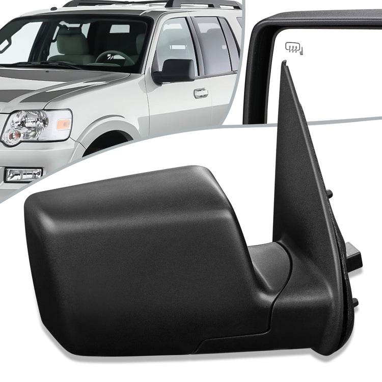 RETROVISOR MIRROR - OEM - 06-10 FORD EXPLORER / 07-10 FORD EXPLORER SPORT TRAC / 06-10 MERCURY MOUNTAINEER - POWERED - HEATED - WITH PUDDLE LIGHT - BLACK - RIGHT