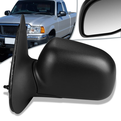 RETROVISOR MIRROR - OEM - 96-05 MAZDA B2300, B2500, B3000, B4000 / 98-05 FORD RANGER - POWERED - TEXTURED - BLACK - LEFT