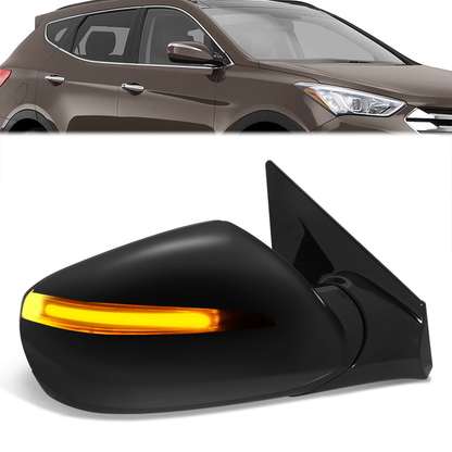 RETROVISOR MIRROR - OE STYLE - HYUNDAI SANTA FE SPORT 13-18 - WITH MEMORY WITH HEATED GLASS WITH TURN SIGNAL WITH BLIND SPOT - PASSENGER SIDE - PAINT TO MATCH - BLACK
