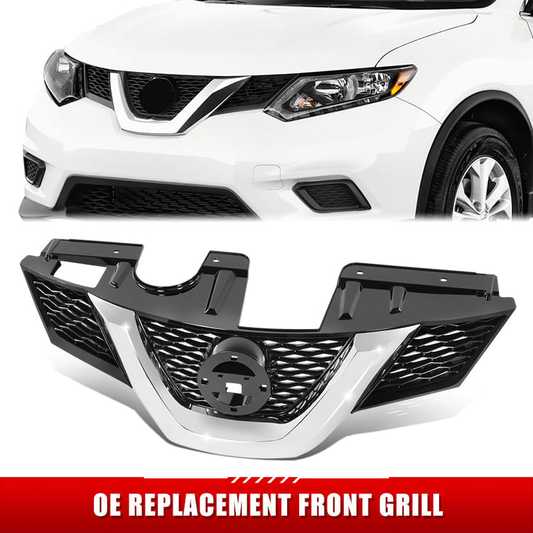 PARRILLA GRILLE - DS ROGE '14-'16/'17-'20/ GRILLE ASS'Y 14-16/ PAINTED BLACK W/CHROME MLDG/ W/CAMERA H. (W/PREMIUM PKG)/ (SL/SV)//PARTS.NO,NI1200259//OEM NO,623104BA0B