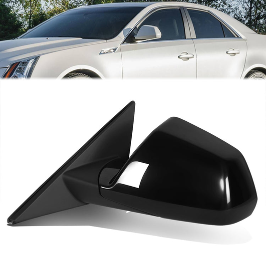 RETROVISOR MIRROR - OE STYLE - CADILLAC CTS 2008-2014 - WITH POWER WITH HEATED GLASS - DRIVER LEFT SIDE - BLACK
