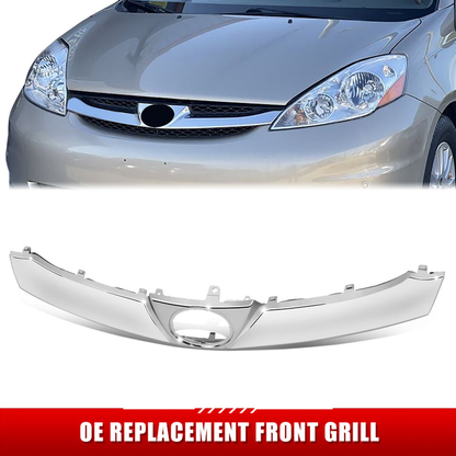 PARRILLA GRILLE - TY SIENA '04-'05/'06-'10/ GRILLE ASS'Y 06-10/ UPPER MOULDIDNG CHROME/ (W/PARK ASSIST SENSOR H.)//PARTS.NO,TO1210103//OEM NO,53114AE020