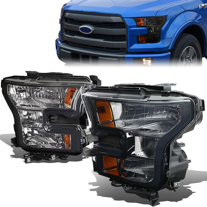 FAROS 15-17 FORD F-150 2/4-DOOR - ONLY FITS MODELS W/ COMPOSITE HEADLIGHTS - H11 LOW BEAM / 9005 HIGH BEAM / 7444NA TURN SIGNAL - SMOKE HOUSING / AMBER CORNER