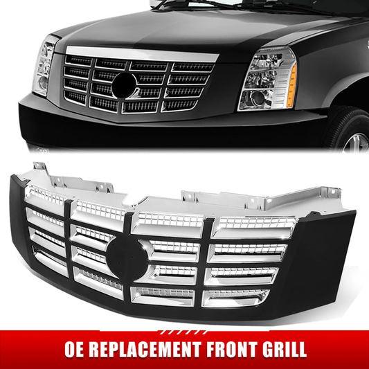 PARRILLA GRILLE - CADLAC ESCLDE '07-'14/ GRILLE ASS'Y/ CHROME W/BLACK FRAME/ (ESV/EXT/HYBRID)