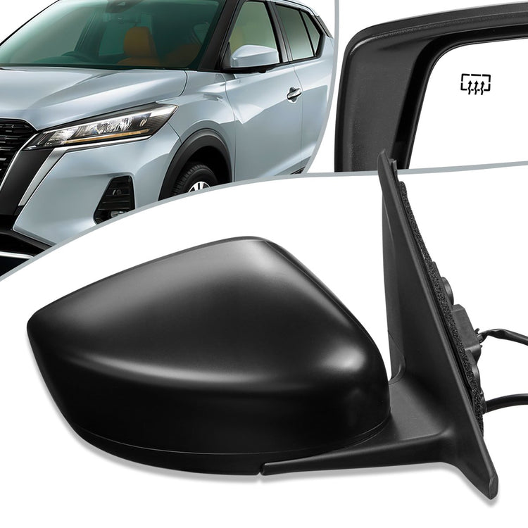 RETROVISOR MIRROR - OEM - 18-20 NISSAN KICKS - POWERED - HEATED - W/ BSD - TEXTURED - BLACK - RIGHT