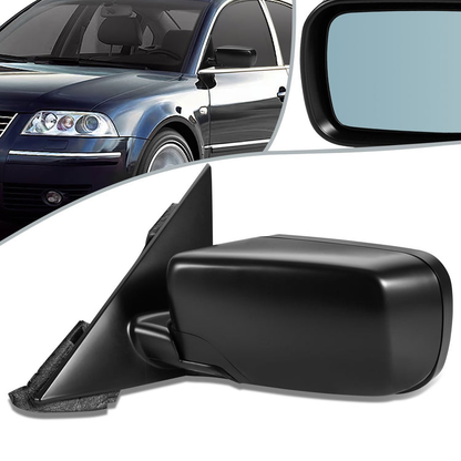 RETROVISOR MIRROR - 02-05 BMW 320I, 325I, 02-06 BMW330I SEDAN, 99-00 BMW 323I - POWERED - HEATED - FOLDING - OEM - LEFT - PRIMED BLACK