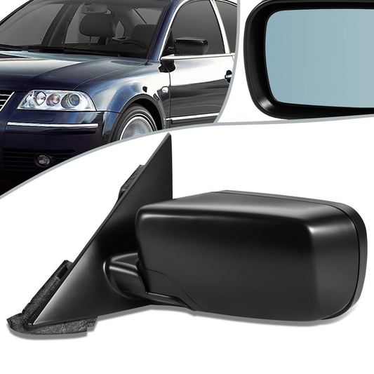 RETROVISOR MIRROR - 02-05 BMW 320I, 325I, 02-06 BMW330I SEDAN, 99-00 BMW 323I - POWERED - HEATED - FOLDING - OEM - LEFT - PRIMED BLACK