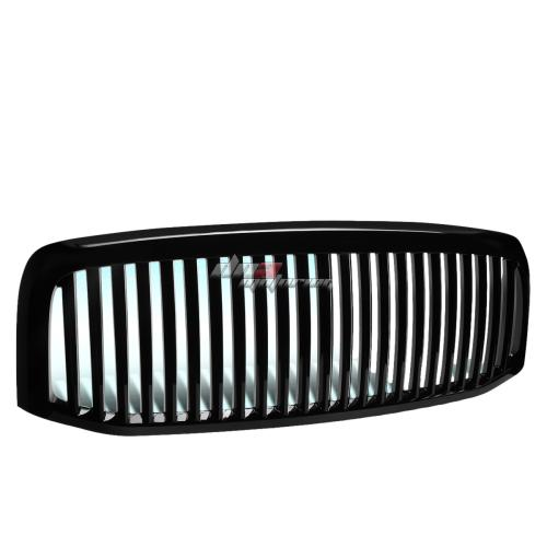 PARRILLA GRILLE - 06-08 DODGE RAM 1500 , 2500 , 3500 - VERTICAL FENCE STYLE - ABS - BLACK