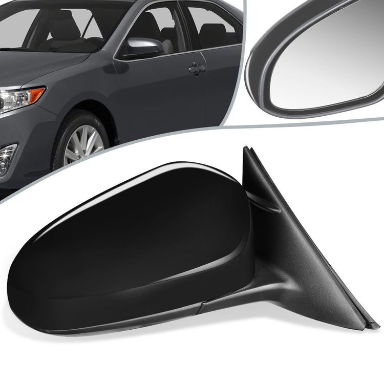 RETROVISOR MIRROR - OEM - 12-14 TOYOTA CAMRY - POWERED - HEATED - TEXTURED - RIGHT - BLACK