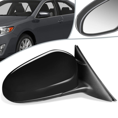 RETROVISOR MIRROR - OEM - 12-14 TOYOTA CAMRY - POWERED - HEATED - TEXTURED - RIGHT - BLACK