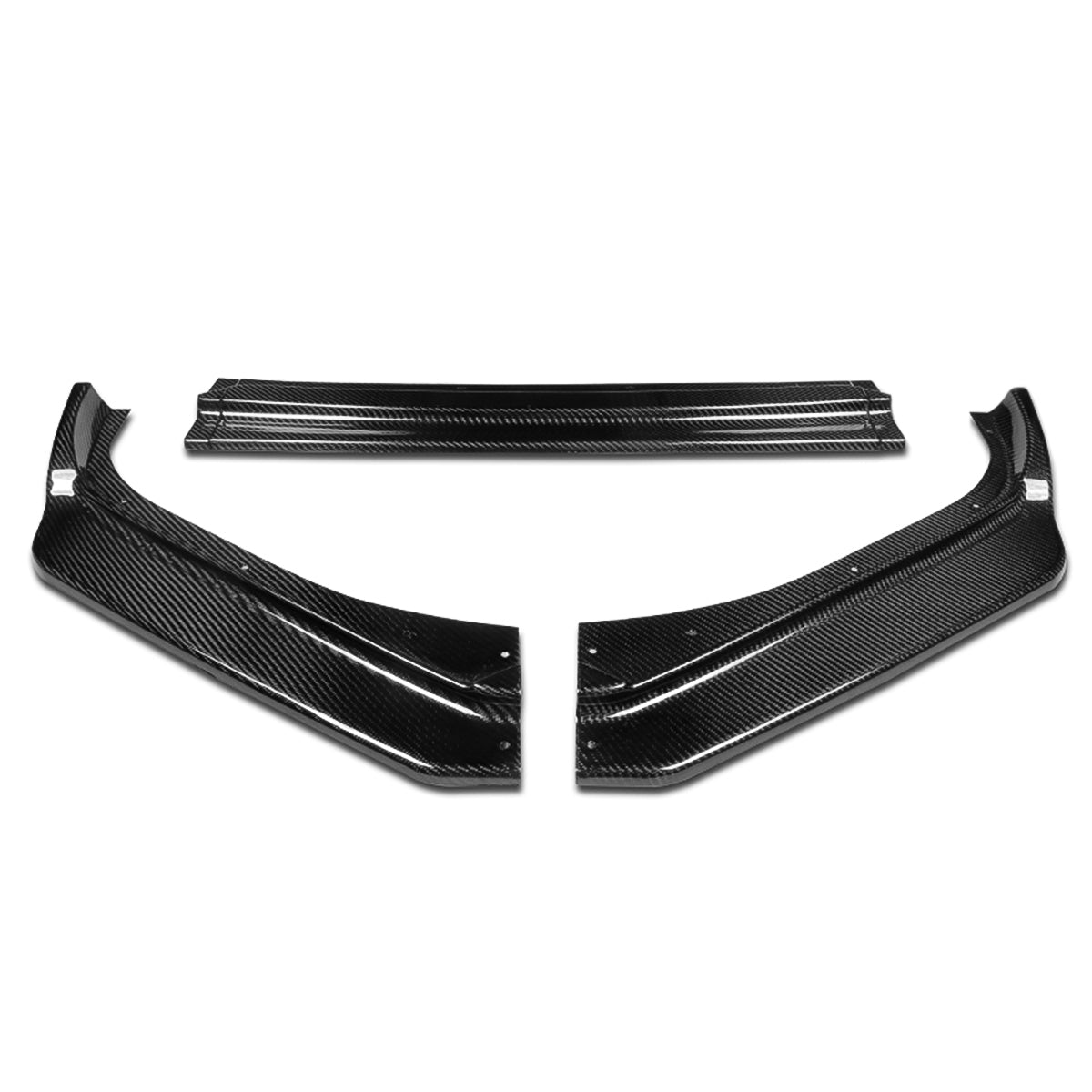 LIP FRONTAL 17-20 SUBARU BRZ - REQUIRES DRILLING BUMPER FOR INSTALLATION - 3PC - REAL CARBON FIBER