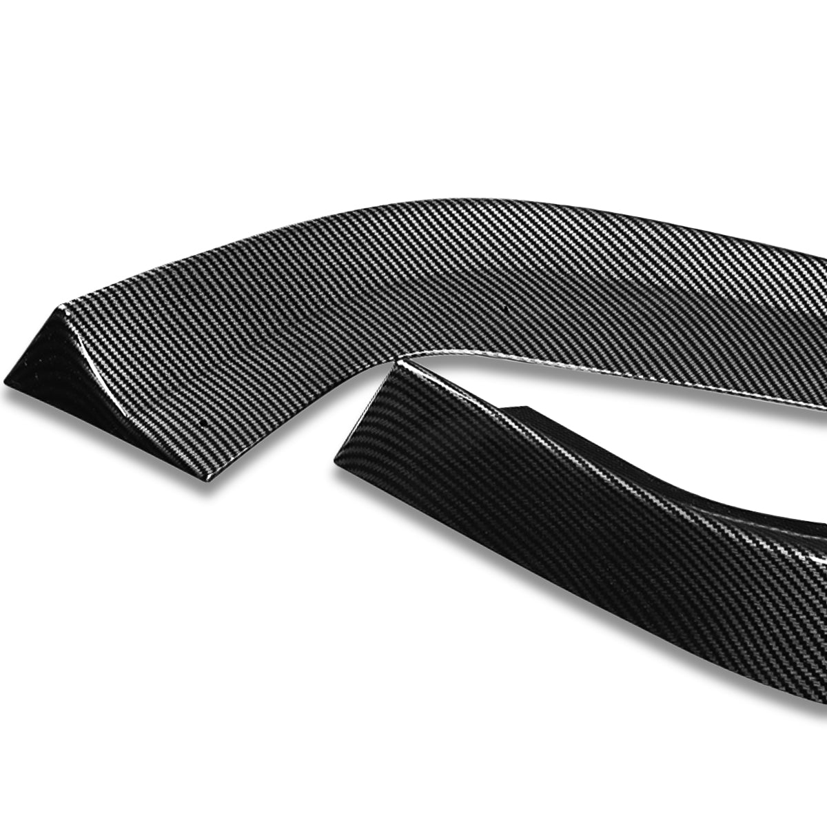 LIP FRONTAL 12-14 MERCEDES BENZ C180, C250, C300, C350, W204 SEDANS / 13-14 BENZ C200 - FITS AMG/SPORT PACKAGE MODELS ONLY - REQUIRES DRILLING BUMPER FOR INSTALLATION - 3PC - CARBON FIBER LOOK