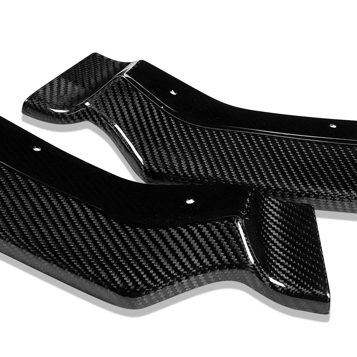 LIP FRONTAL 17-20 AUDI A3, S3 - FITS PREMIUM PLUS, S-LINE ONLY - REQUIRES DRILLING BUMPER FOR INSTALLATION - 3PC - REAL CARBON FIBER