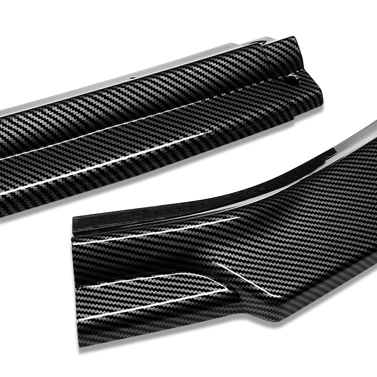 LIP FRONTAL 18-21 VOLKSWAGEN GOLF - DOES NOT FIT GTI, R, R-LINE - REQUIRES DRILLING BUMPER FOR INSTALLATION - 3 PC - CARBON FIBER LOOK