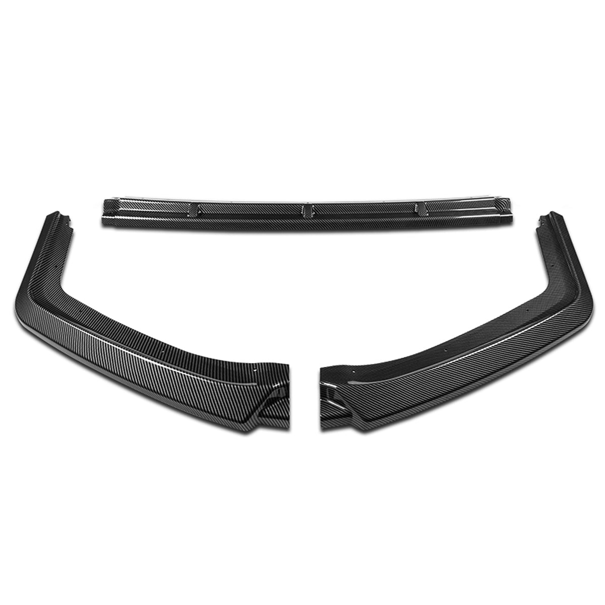 LIP FRONTAL 16-21 HONDA CIVIC - REQUIRES DRILLING BUMPER FOR INSTALLATION - 3PC - CARBON FIBER LOOK