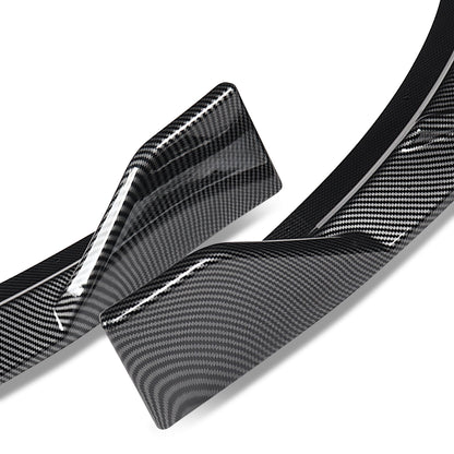 LIP FRONTAL 15-22 DODGE CHARGER - REQUIRES DRILLING BUMPER FOR INSTALLATION - 3PC - CARBON FIBER LOOK