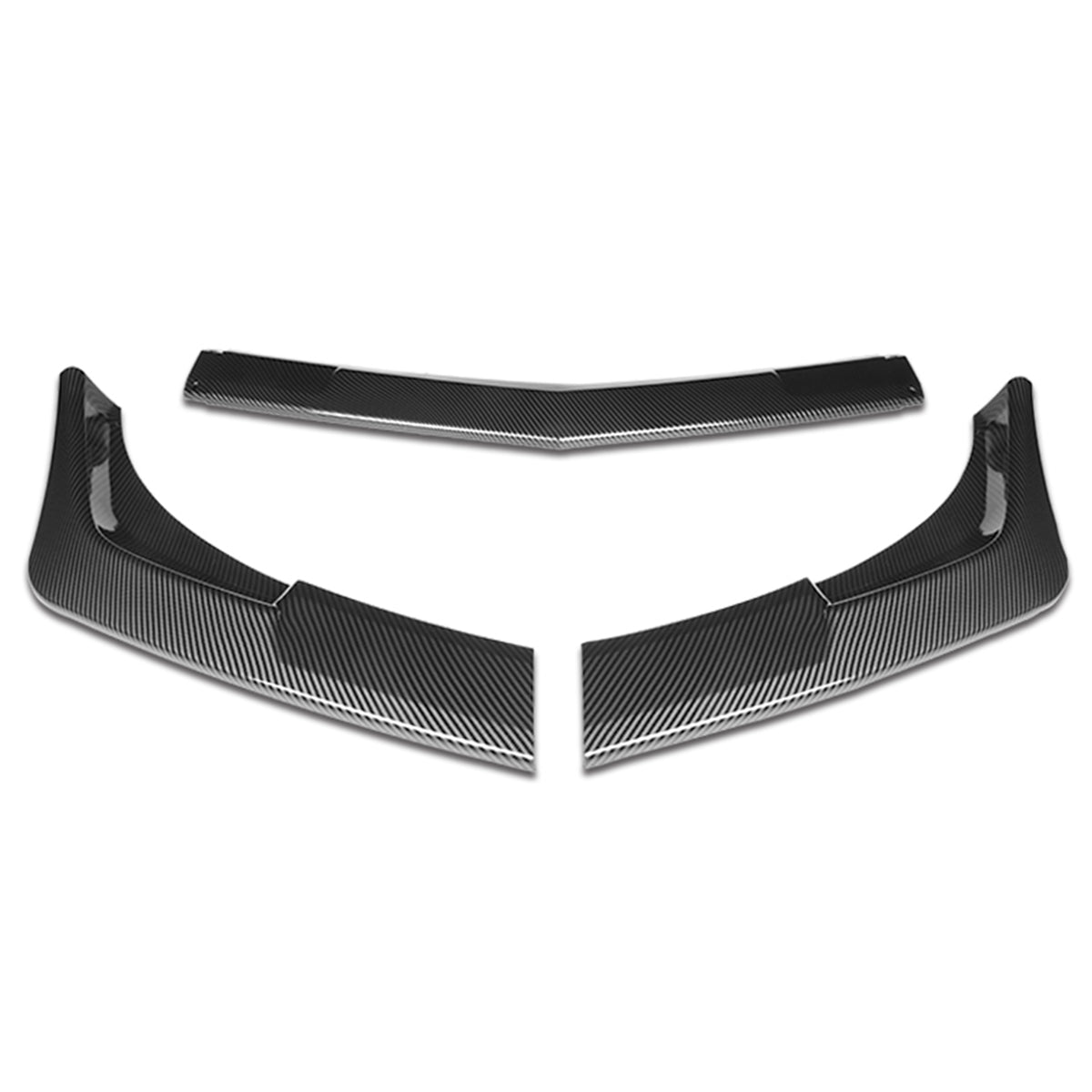 LIP FRONTAL 14-15 CHEVY CAMARO - ONLY FITS SS, Z28, V8, MODELS ONLY - REQUIRES DRILLING BUMPER FOR INSTALLATION - 3PC - CARBON FIBER LOOK