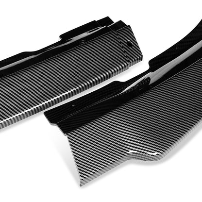 LIP FRONTAL 11-14 DODGE CHARGER - REQUIRES DRILLING BUMPER FOR INSTALLATION - 3PC - CARBON FIBER LOOK