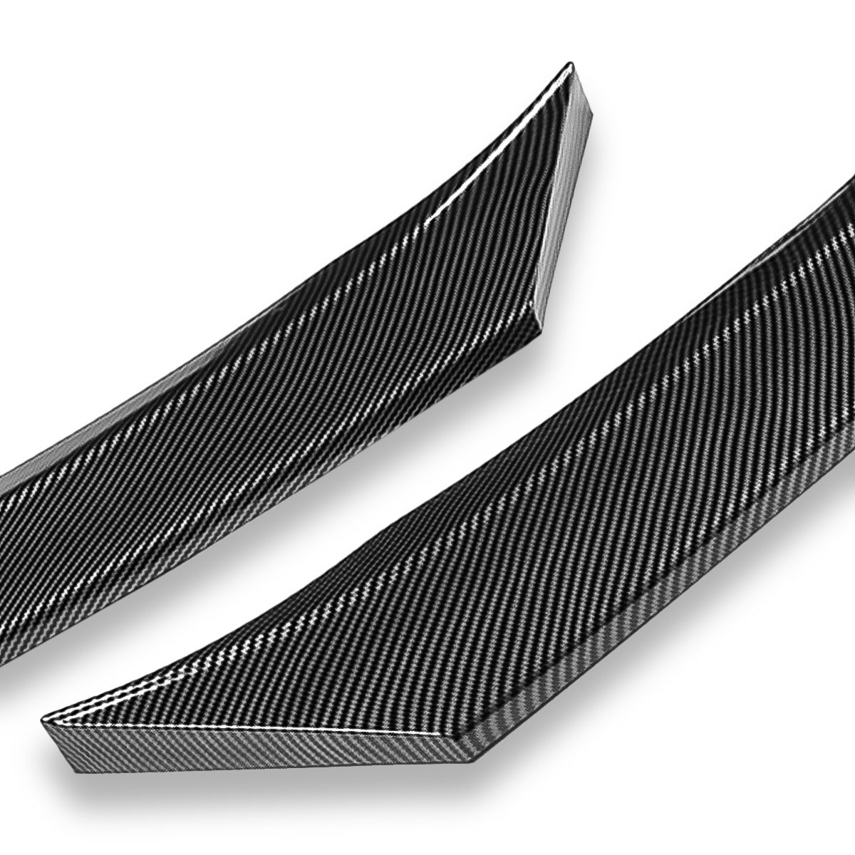 LIP FRONTAL 14-19 CHEVROLET CORVETTE - EXCLUDES ZR1 MODELS - REQUIRES DRILLING BUMPER FOR INSTALLATION - 3PC - CARBON FIBER LOOK