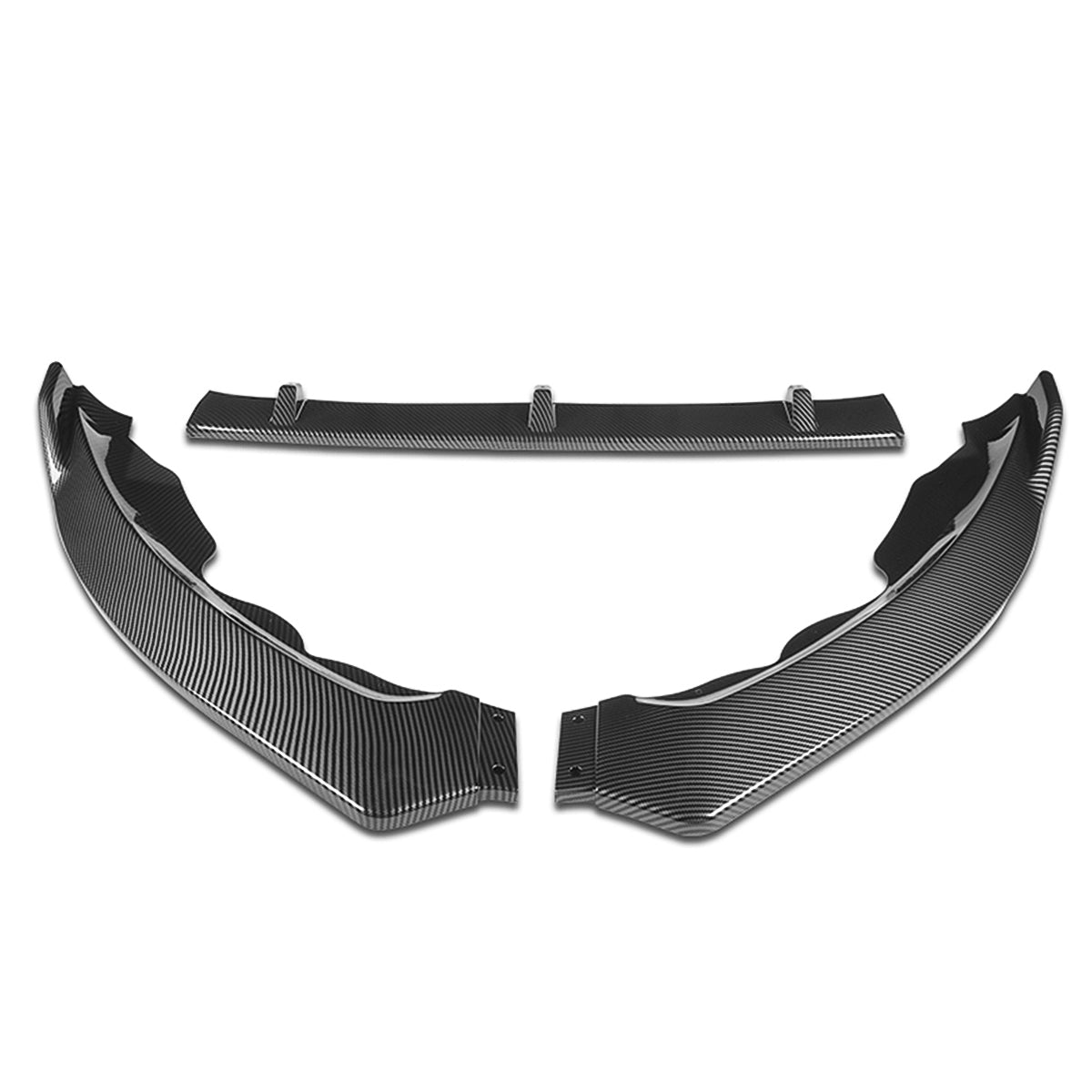 LIP FRONTAL 13-16 FORD FUSION - REQUIRES DRILLING BUMPER FOR INSTALLATION - 3PC - CARBON FIBER LOOK