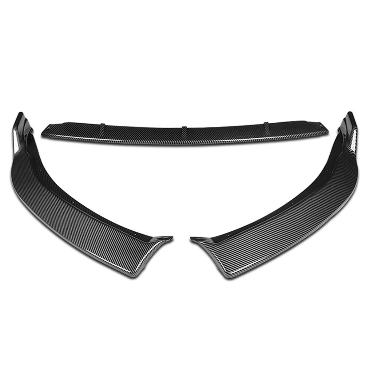 LIP FRONTAL 14-16 TOYOTA COROLLA - FITS LE,CE MODELS ONLY - REQUIRES DRILLING BUMPER FOR INSTALLATION - 3PC - CARBON FIBER LOOK
