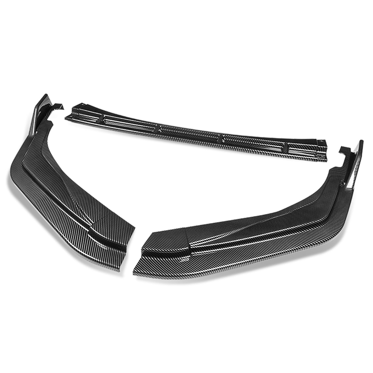 LIP FRONTAL 20-22 TOYOTA COROLLA XSE SE - REQUIRES DRILLING BUMPER FOR INSTALLATION - 3PC - CARBON FIBER LOOK
