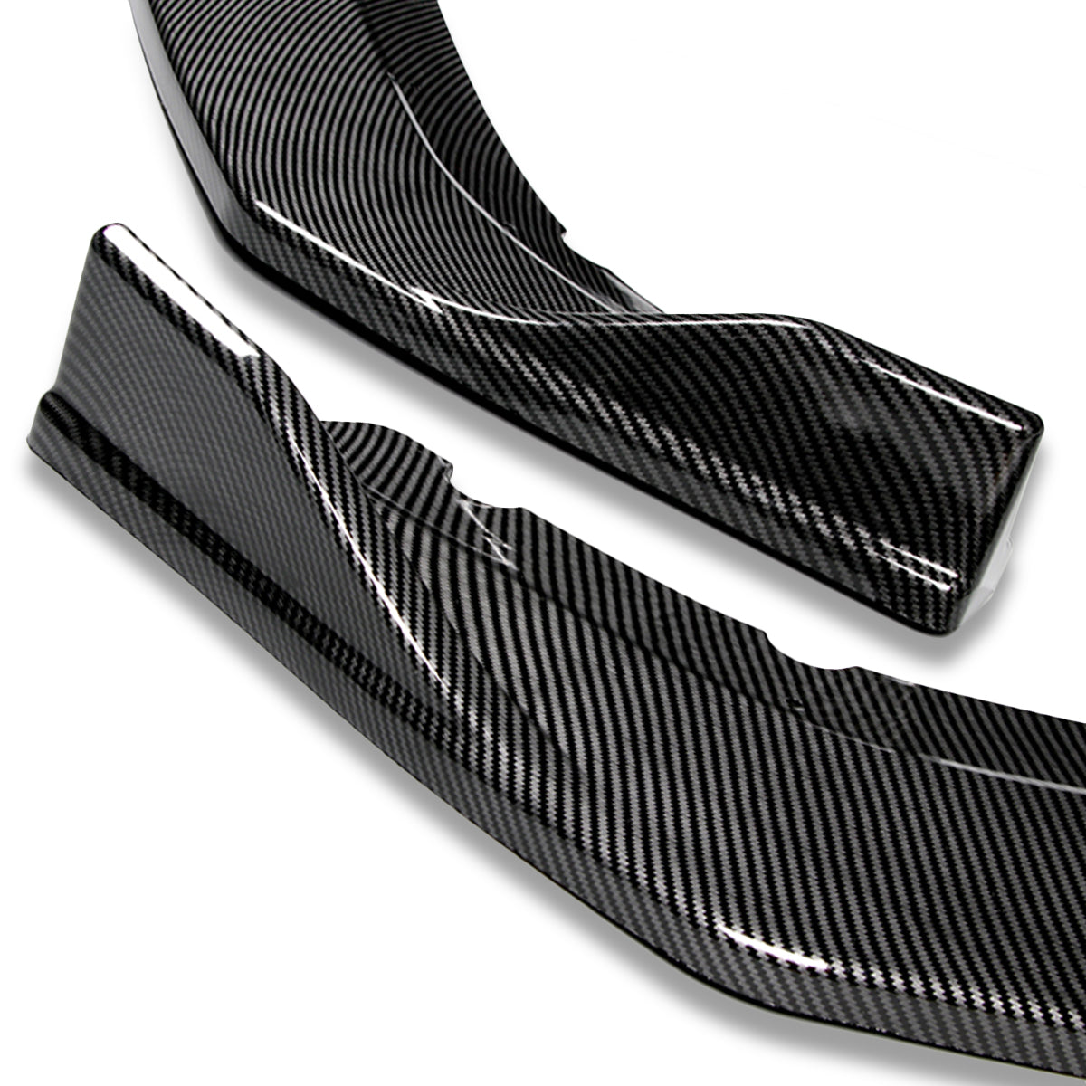 LIP FRONTAL 16-20 HONDA CIVIC SEDAN / COUPE - REQUIRES DRILLING BUMPER FOR INSTALLATION - 3PC - CARBON FIBER LOOK