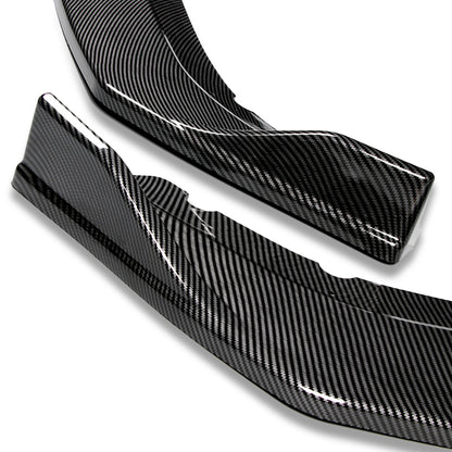 LIP FRONTAL 16-20 HONDA CIVIC SEDAN / COUPE - REQUIRES DRILLING BUMPER FOR INSTALLATION - 3PC - CARBON FIBER LOOK