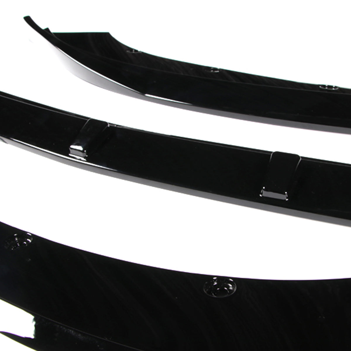 LIP FRONTAL 15-17 FORD MUSTANG GT WITHOUT PERFORMANCE OR 50TH PACKAGE - REQUIRES DRILLING BUMPER FOR INSTALLATION - 3PC - PAINTED GLOSS BLACK