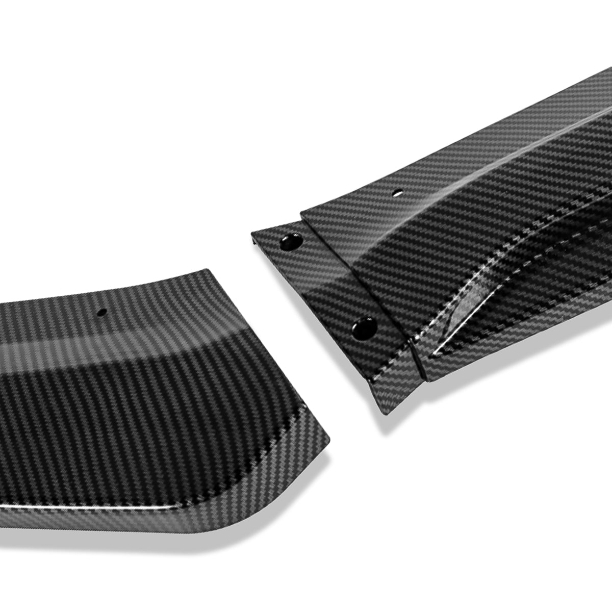LIP FRONTAL 15-18 FORD FOCUS - REQUIRES DRILLING BUMPER FOR INSTALLATION - 3PC - CARBON FIBER LOOK