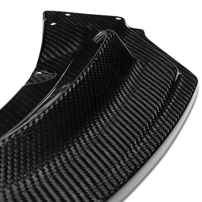 LIP FRONTAL 17-21 TESLA MODEL 3 - REQUIRES DRILLING BUMPER FOR INSTALLATION - 3PC - REAL CARBON FIBER