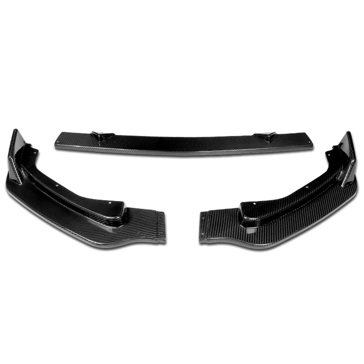 LIP FRONTAL 14-17 INFINITI Q50 - FITS NON SPORT MODELS ONLY - REQUIRES DRILLING BUMPER FOR INSTALLATION - 3PC - REAL CARBON FIBER