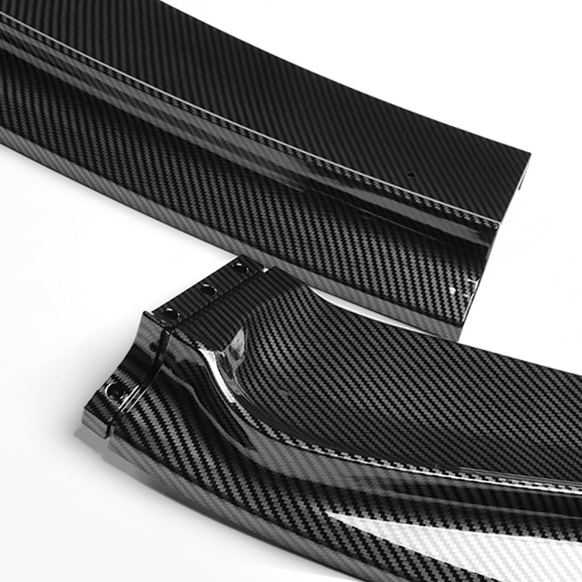 LIP FRONTAL 14-17 HONDA FIT - REQUIRES DRILLING BUMPER FOR INSTALLATION - 3PC - CARBON FIBER LOOK