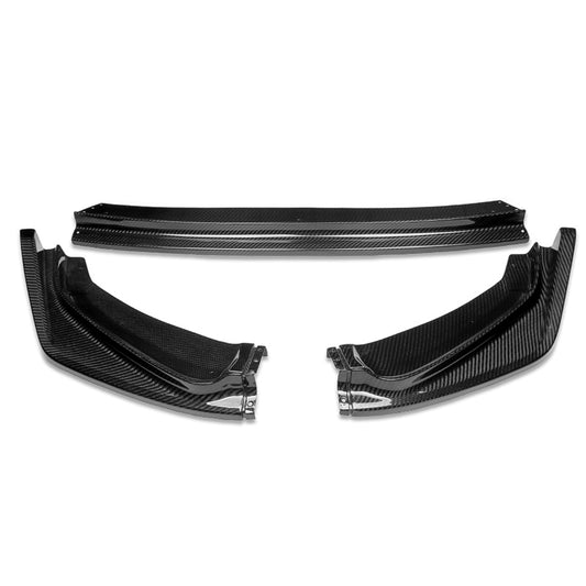LIP FRONTAL 14-17 HONDA FIT - REQUIRES DRILLING BUMPER FOR INSTALLATION - 3PC - REAL CARBON FIBER