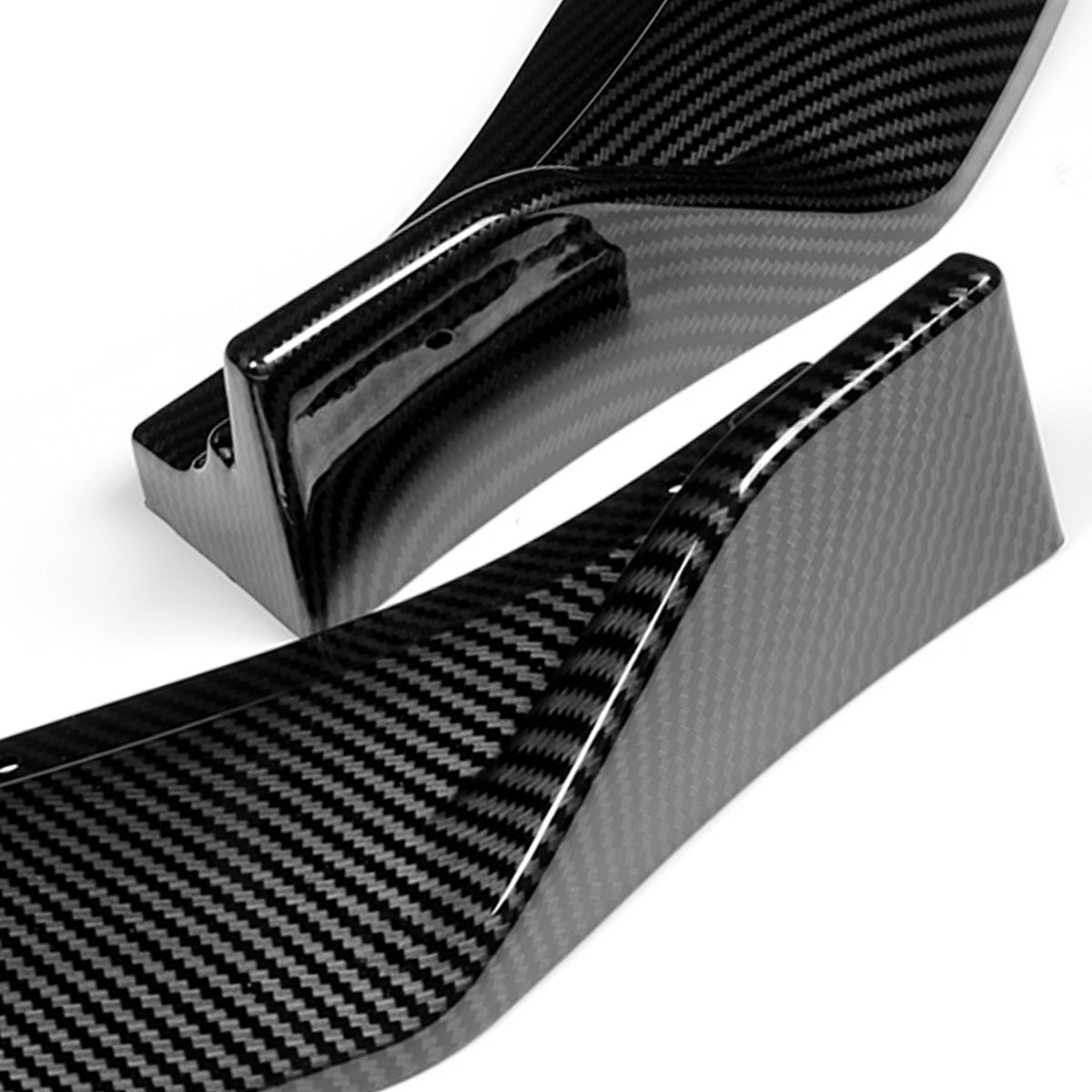 LIP FRONTAL 19-21 BMW G20, 330E, M340I, M340I XDRIVE, 330I - FITS MODELS WITH M-SPORT FRONT BUMPER - REQUIRES DRILLING BUMPER FOR INSTALLATION - 3PC - CARBON FIBER LOOK
