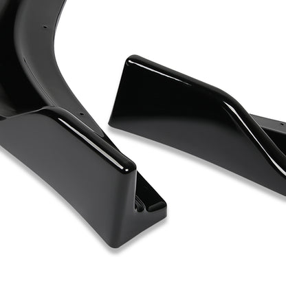 LIP FRONTAL 06-08 HONDA CIVIC SEDAN 4-DR - REQUIRES DRILLING BUMPER FOR INSTALLATION - 3PC - PAINTED GLOSS BLACK