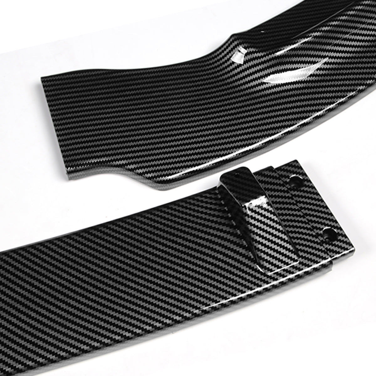 LIP FRONTAL 06-08 HONDA CIVIC SEDAN 4-DR - REQUIRES DRILLING BUMPER FOR INSTALLATION - 3PC - CARBON FIBER LOOK