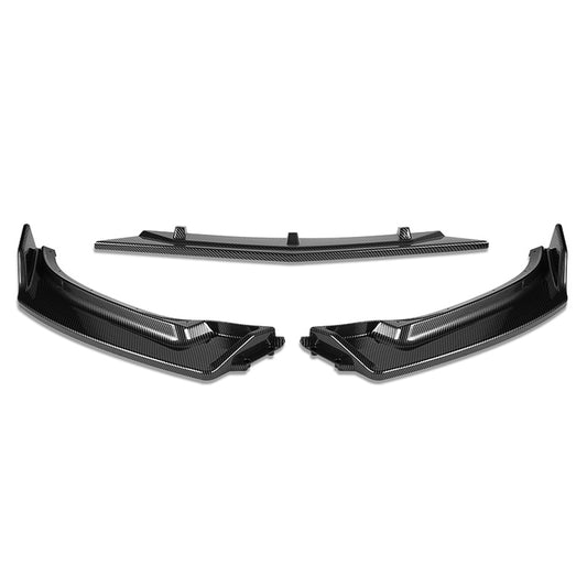 LIP FRONTAL 14-18 MAZDA 3 - REQUIRES DRILLING BUMPER FOR INSTALLATION - 3PC - CARBON FIBER LOOK