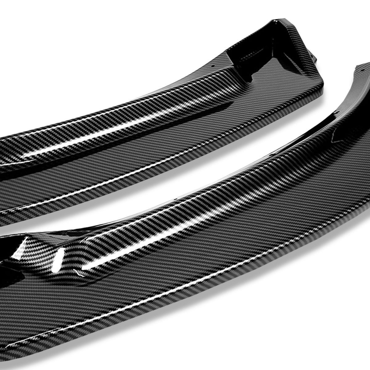 LIP FRONTAL 14-18 MAZDA 3 - REQUIRES DRILLING BUMPER FOR INSTALLATION - 3PC - CARBON FIBER LOOK