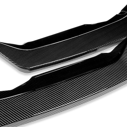 LIP FRONTAL 20-22 NISSAN SENTRA - REQUIRES DRILLING BUMPER FOR INSTALLATION - 3PC - CARBON FIBER LOOK