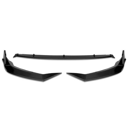 LIP FRONTAL 20-21 TOYOTA COROLLA - FITS L, LE, XLE ONLY - REQUIRES DRILLING BUMPER FOR INSTALLATION - 3PC - CARBON FIBER LOOK