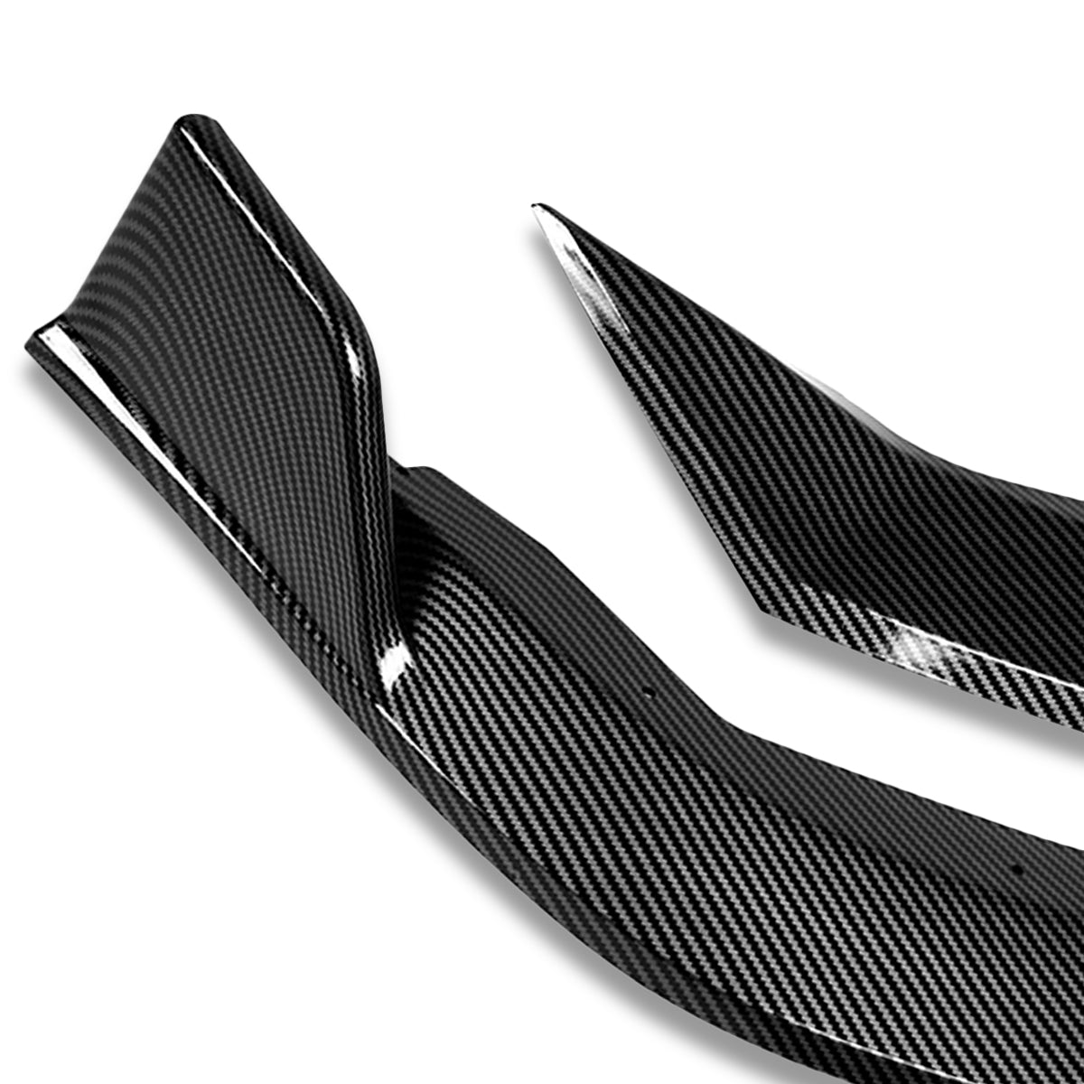 LIP FRONTAL 20-21 TOYOTA COROLLA - FITS L, LE, XLE ONLY - REQUIRES DRILLING BUMPER FOR INSTALLATION - 3PC - CARBON FIBER LOOK
