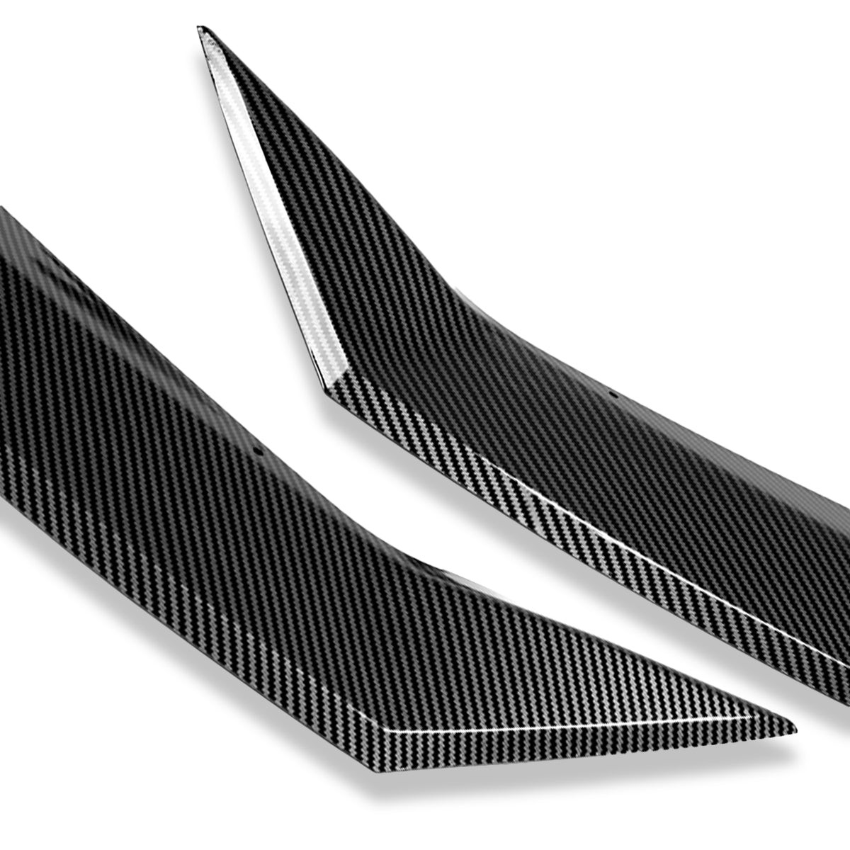 LIP FRONTAL 20-21 TOYOTA COROLLA - FITS L, LE, XLE ONLY - REQUIRES DRILLING BUMPER FOR INSTALLATION - 3PC - CARBON FIBER LOOK