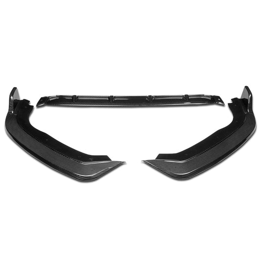LIP FRONTAL 18-20 HONDA FIT - REQUIRES DRILLING BUMPER FOR INSTALLATION - 3PC - REAL CARBON FIBER