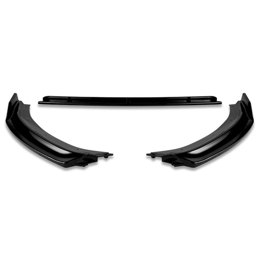 LIP FRONTAL 17-20 AUDI - FITS A3 WITH BASE, PREMIUM BUMPER ONLY - REQUIRES DRILLING BUMPER FOR INSTALLATION - 3PC - PAINTED GLOSS BLACK